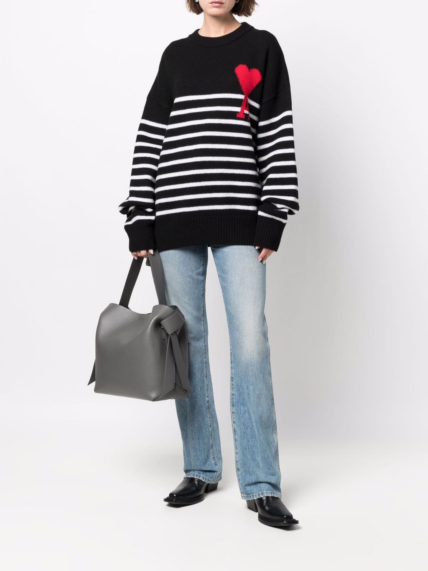 Pull AMI Paris Striped black