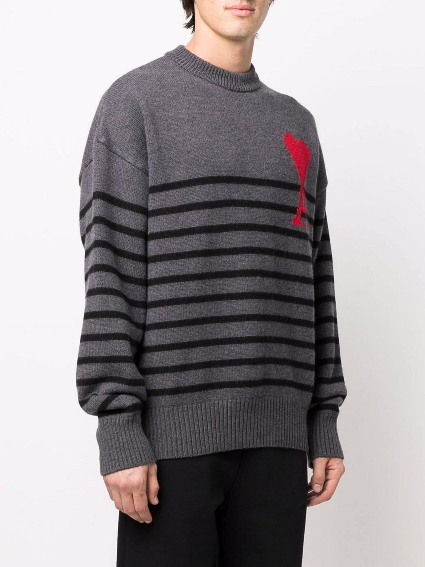 Pull AMI Paris Striped gray