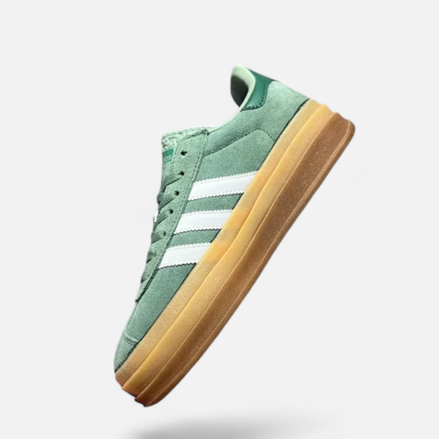 Adidas Gazelle Bold Silver Green Gum