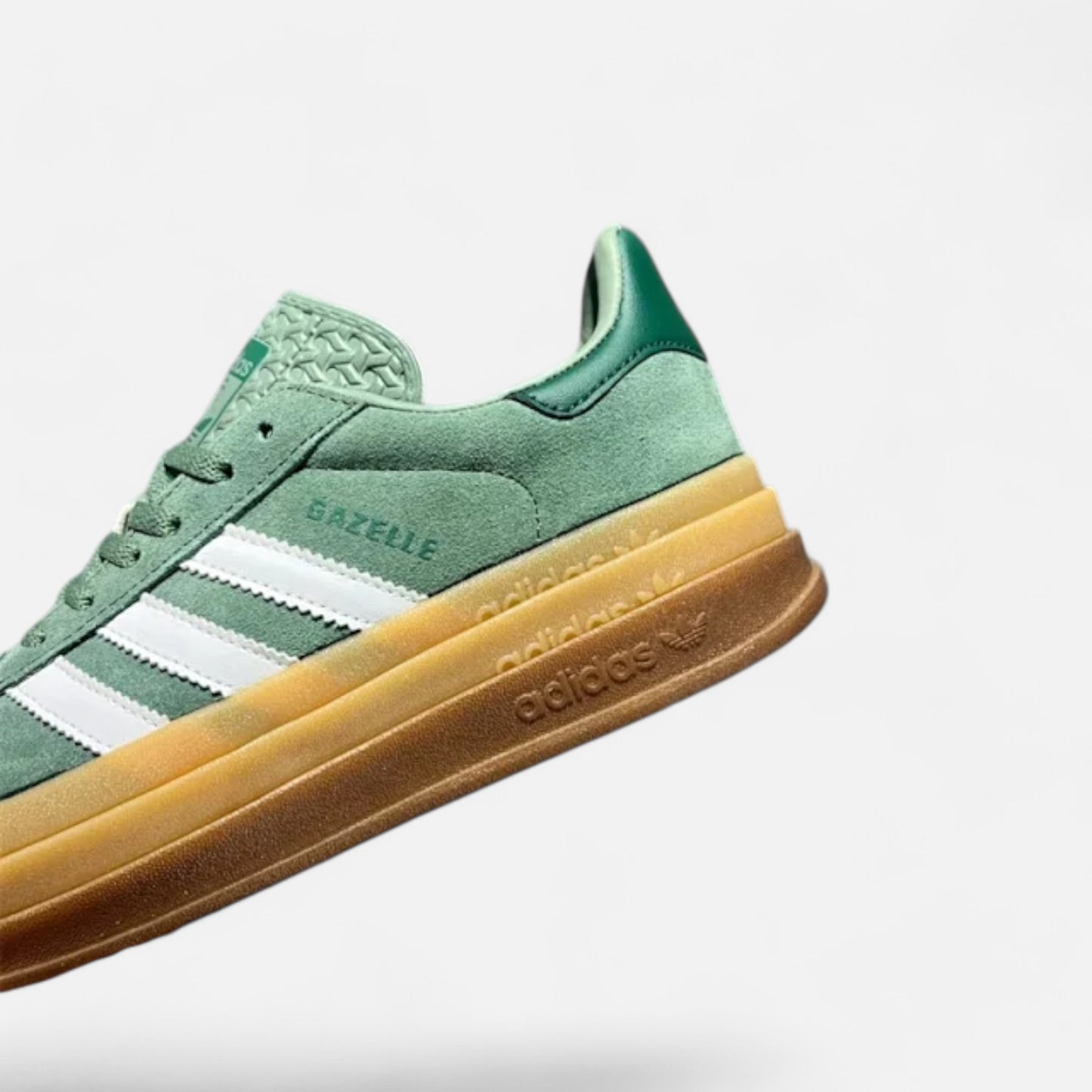 Adidas Gazelle Bold Silver Green Gum