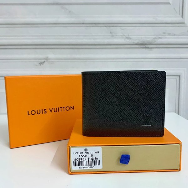 Portefeuille Louis Vuitton Cross Pattern Black